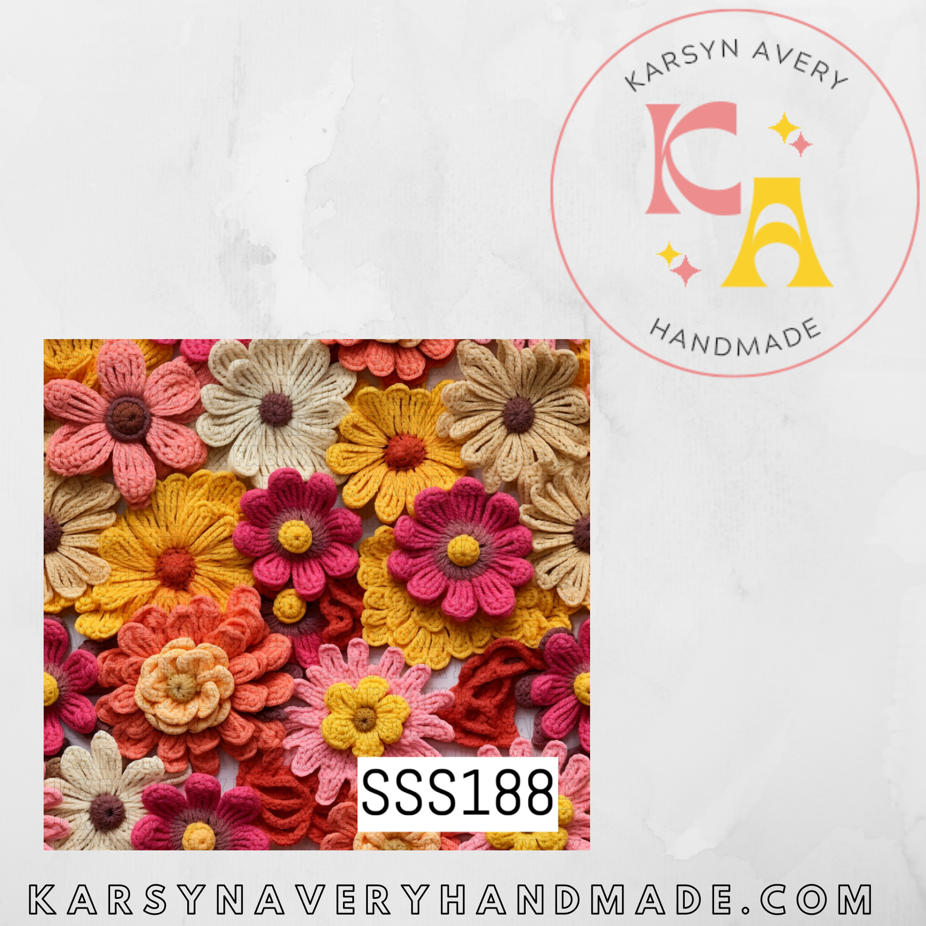 Faux Embroidered Summer Blooms