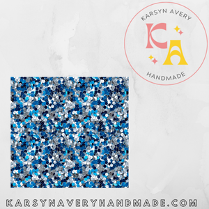 Blue Silver Sequins
