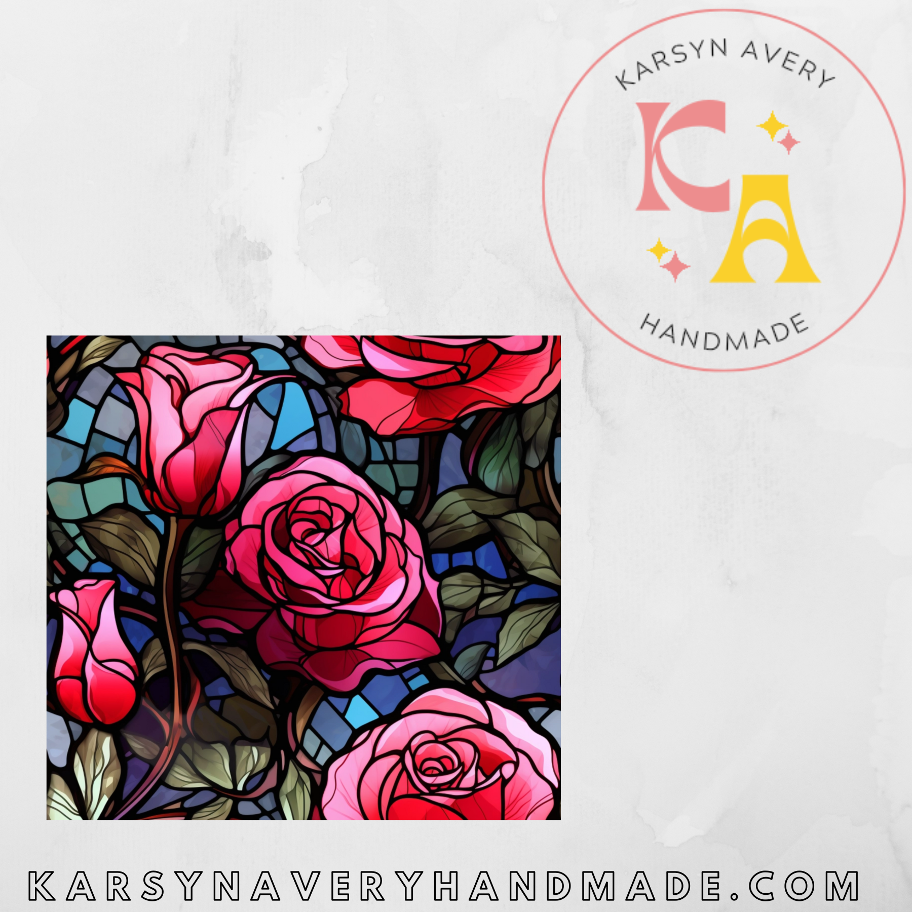 Stained Glass Roses