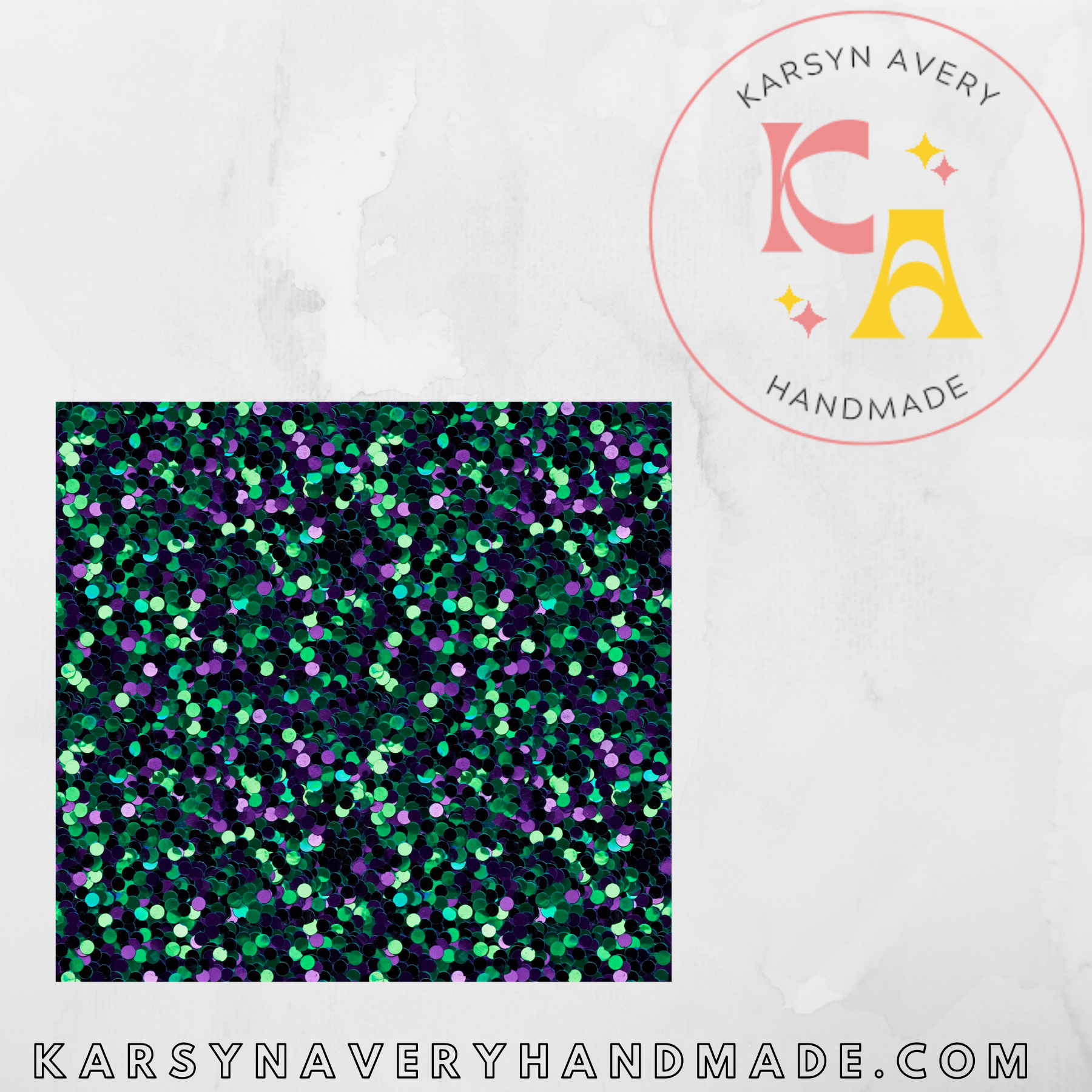 Black Purple Green Sequins