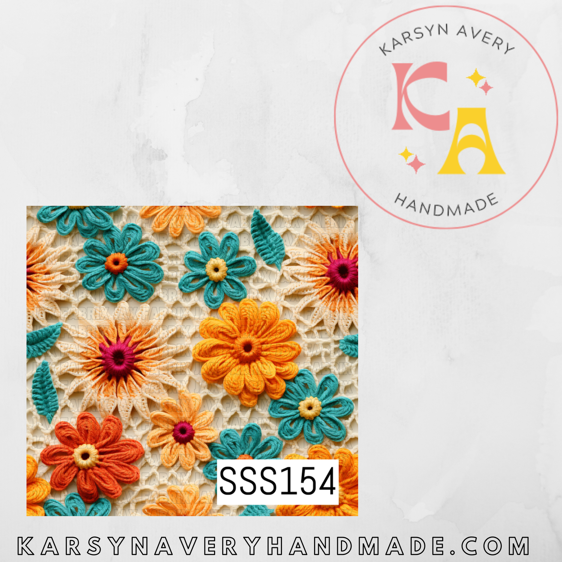 Faux Crochet Flowers 154